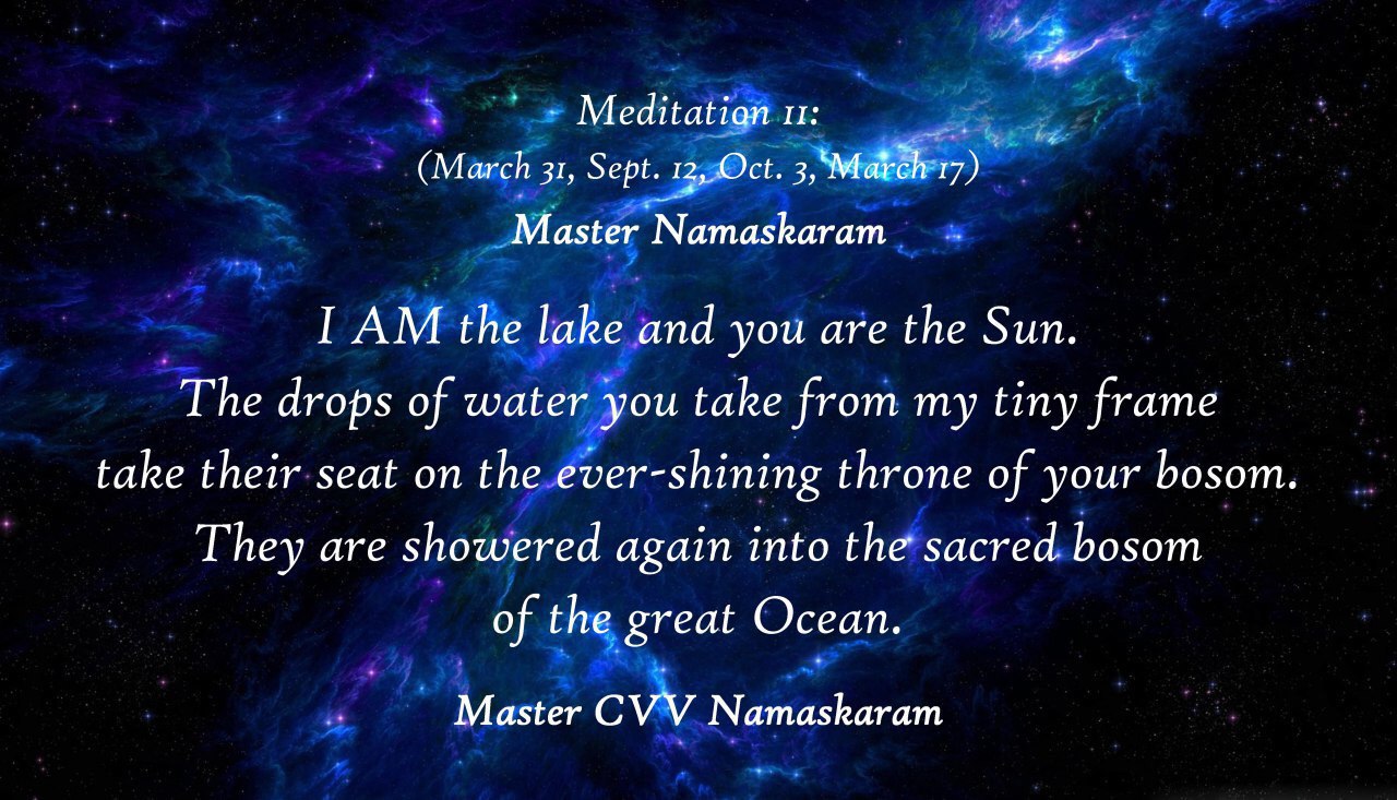 Meditation-11 (March 31, Sept. 12, Oct. 3, March 17) (Occult Meditations)