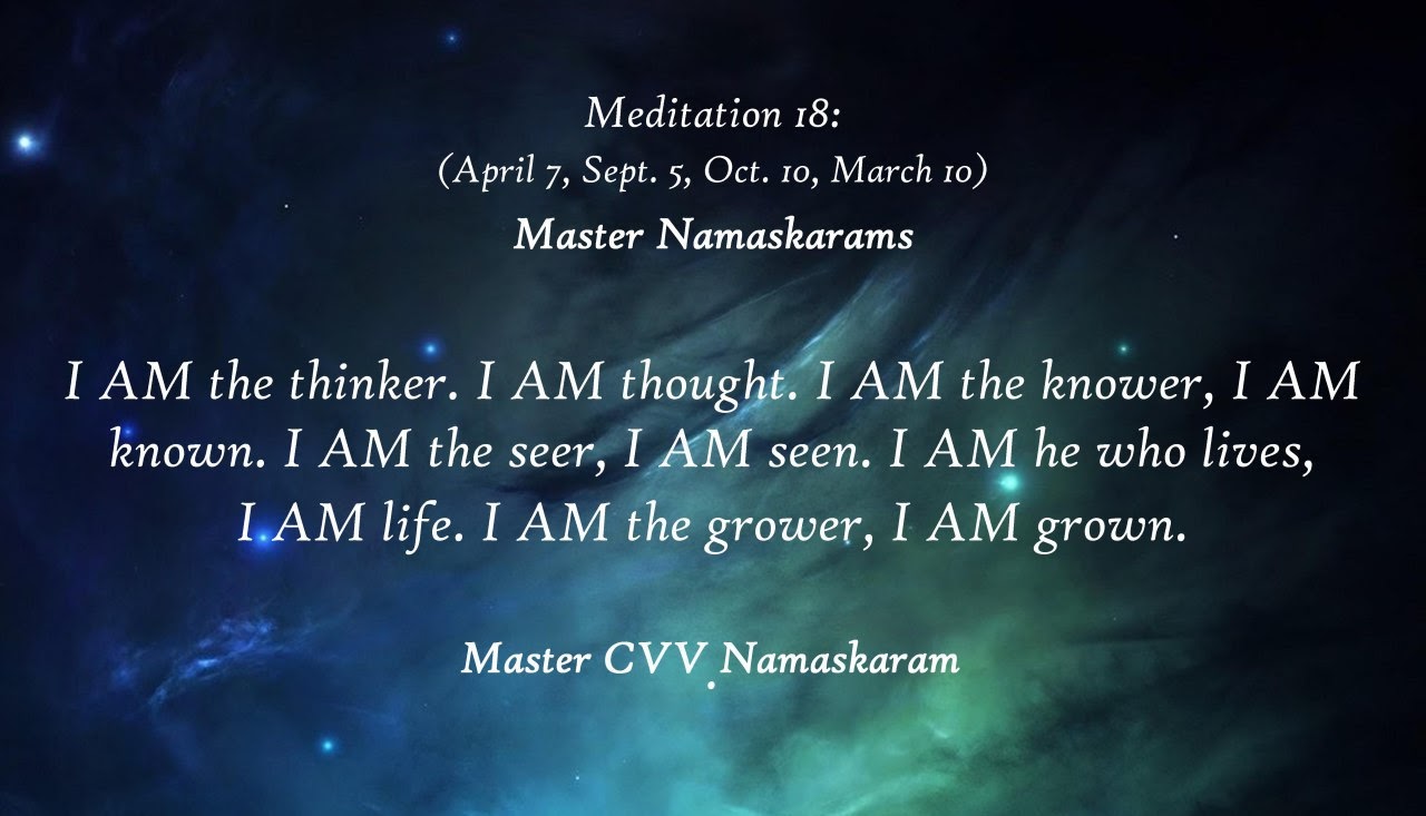 Meditation-18 (April 7, Sept. 5, Oct. 10, March 10) (Occult Meditations)