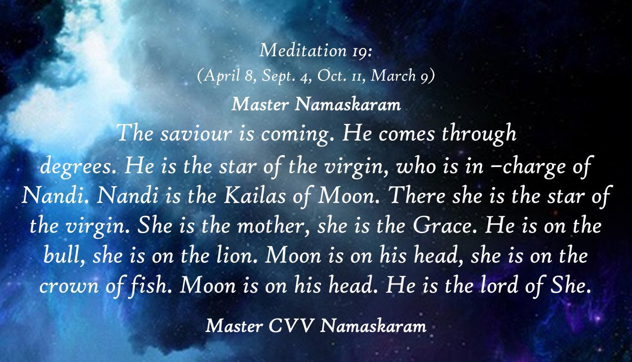 Meditation-19 (April 8, Sept. 4, Oct. 11, March 9) (Occult Meditations)