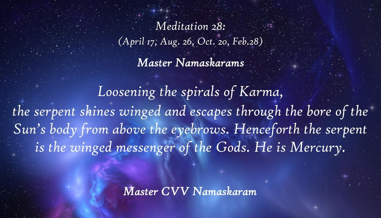 Meditation-28 (April 17, Aug. 26, Oct. 20, Feb. 28) (Occult Meditations)