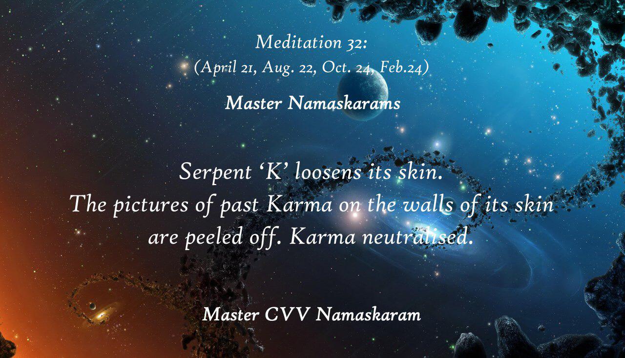 Meditation-32 (April 21, Aug. 22, Oct. 24, Feb. 24) (Occult Meditations)