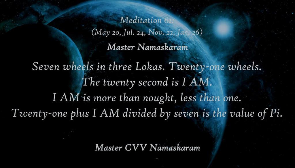 Meditation-61 (May 20, Jul. 24, Nov. 22, Jan. 26) (Occult Meditations)