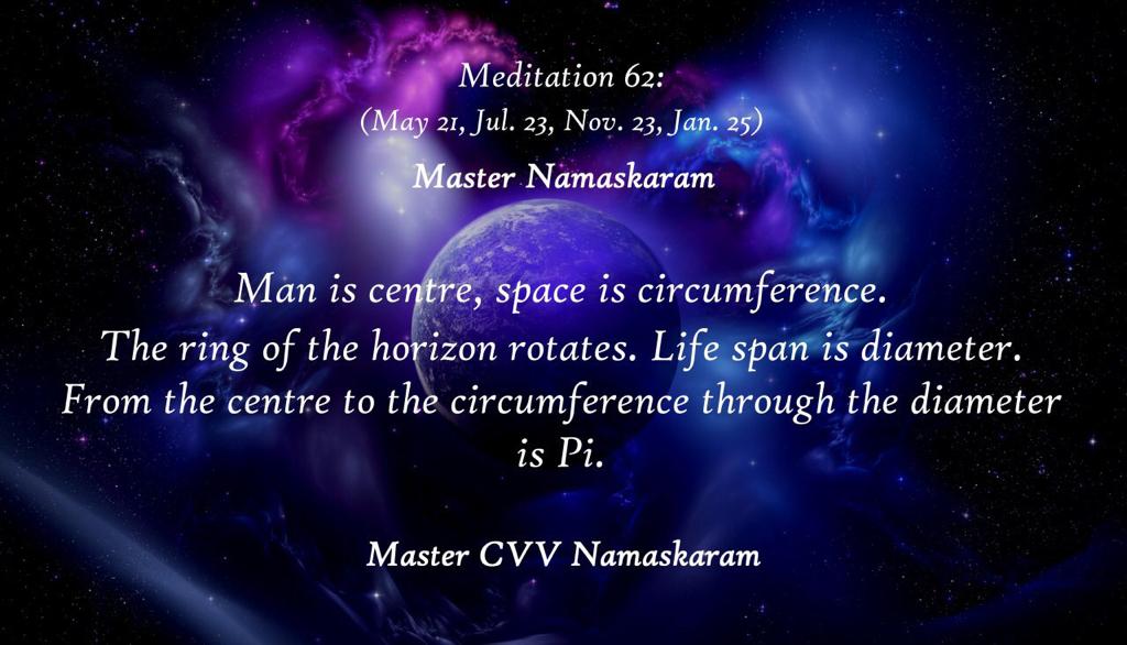 Meditation-62 (May 21, Jul. 23, Nov. 23, Jan. 25) (Occult Meditations)