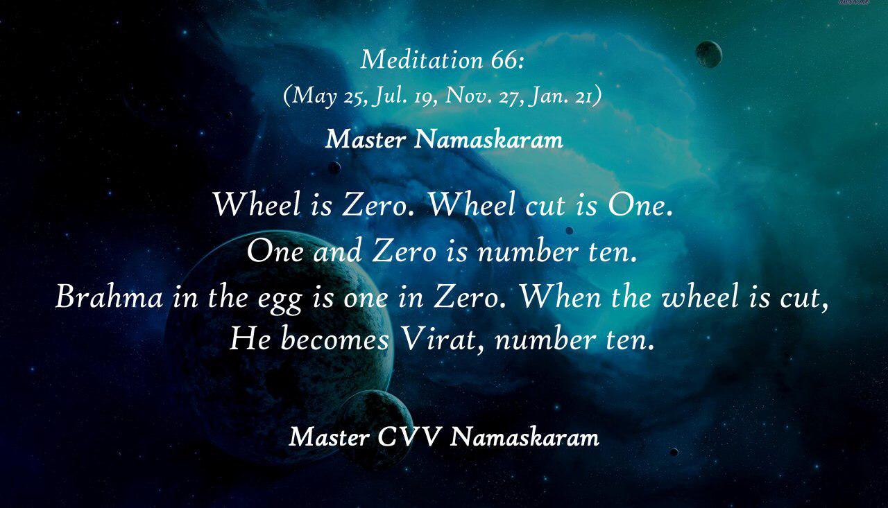 Meditation-66 (May 25, Jul. 19, Nov. 27, Jan. 21) (Occult Meditations)