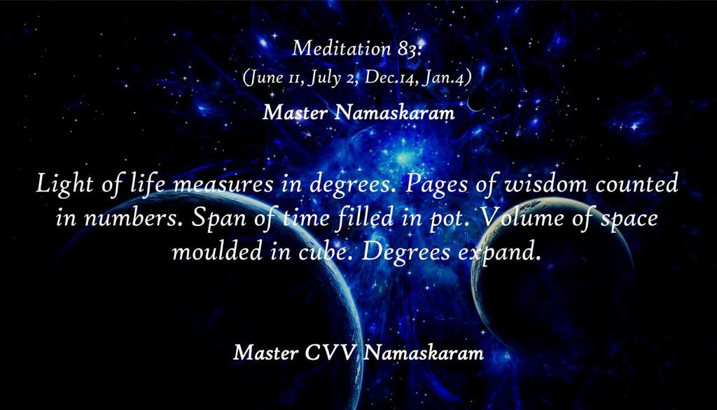 Meditation-83 (June 11, July 2, Dec. 14, Jan. 4) (Occult Meditations)