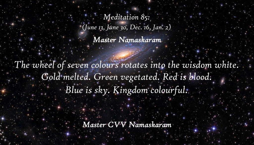 Meditation-85 (June 13, June 30, Dec. 16, Jan. 2) (Occult Meditations)