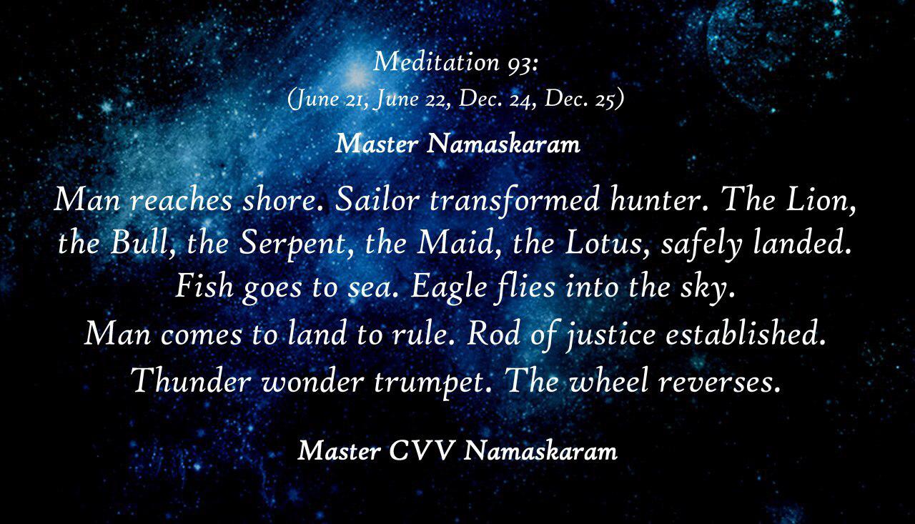 Meditation-93 (June 21, June 22, Dec. 24, Dec. 25) (Occult Meditations)