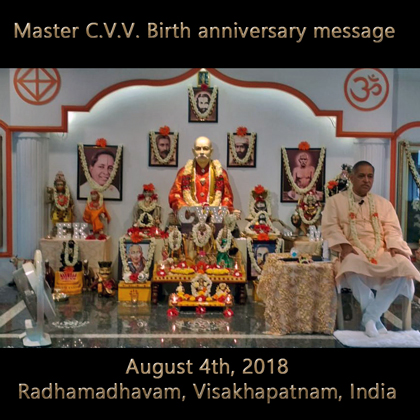 04Aug2018 - Evening (Master C.V.V. - 150th Birthday Message)